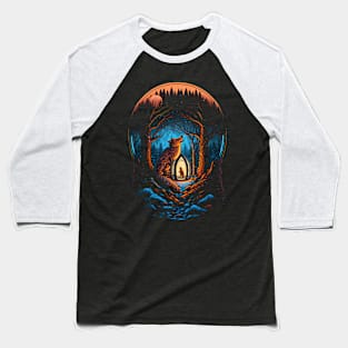 Night Wolf Baseball T-Shirt